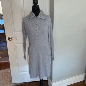 Athleta Gray Long Sleeve Hooded Dress